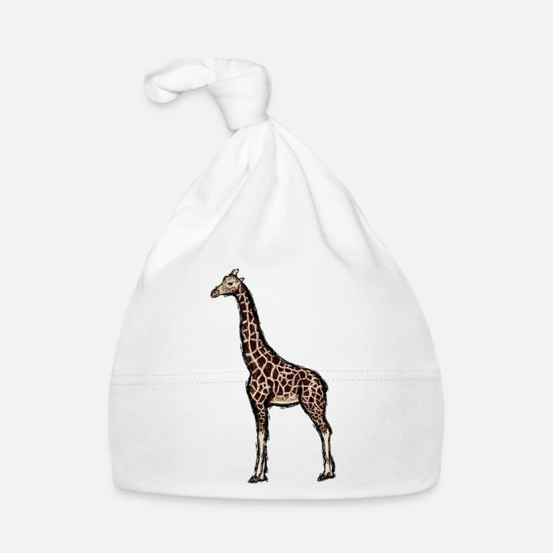 Design with a giraffe 1 Organic Baby Cap