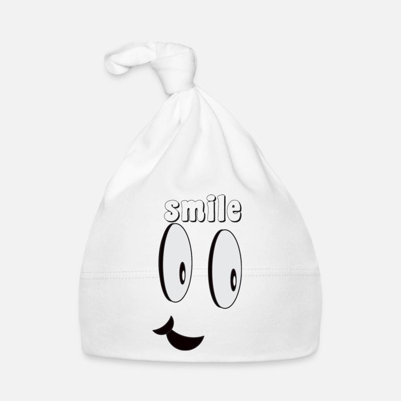 smile lächle lächeln Baby Bio-Mütze