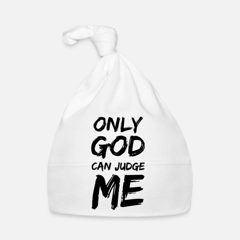Seul Dieu peut me juger N - Bonnet bio Bébé - blanc