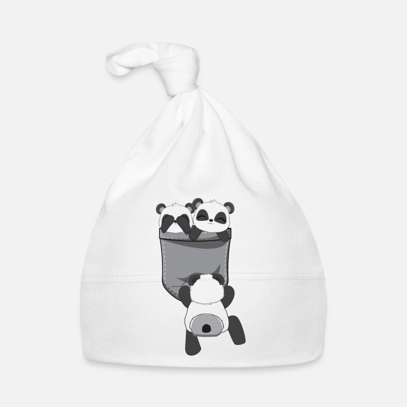 Pandas Breast Bag Funny Panda Bears Gift Organic Baby Cap