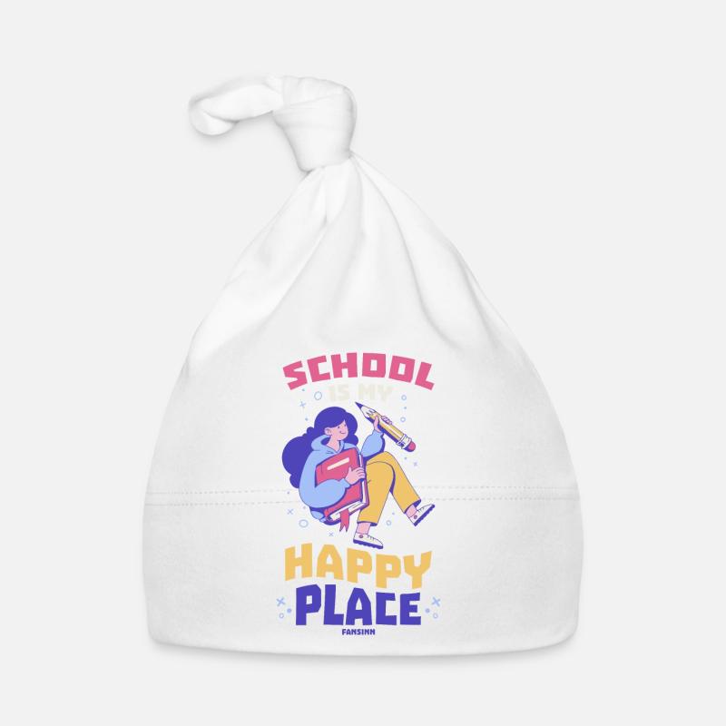 L’école est mon endroit préféré Bonnet bio Bébé