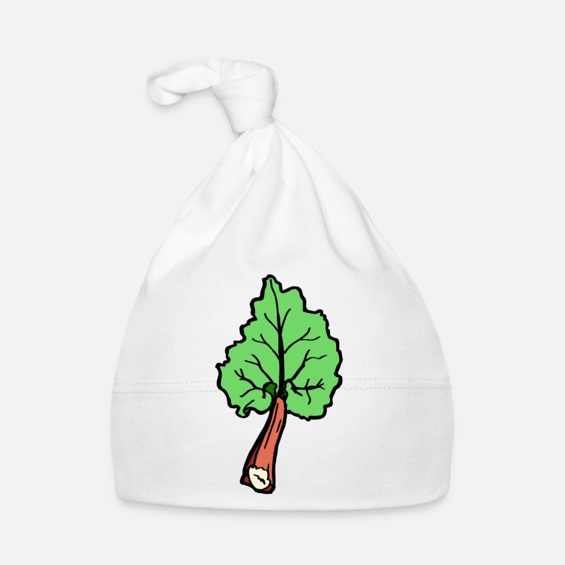 Rhubarb Vegetable Leaf Fun Gift Idea Garden Organic Baby Cap