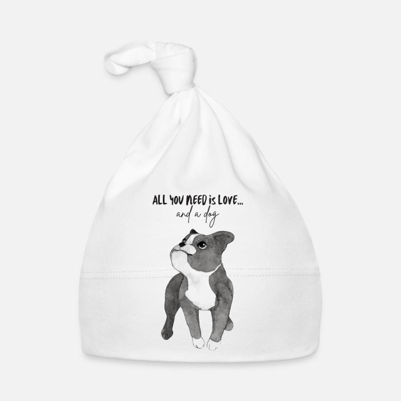 tout ce dont vous avez besoin, c’est d’amour - Bonnet bio Bébé - blanc
