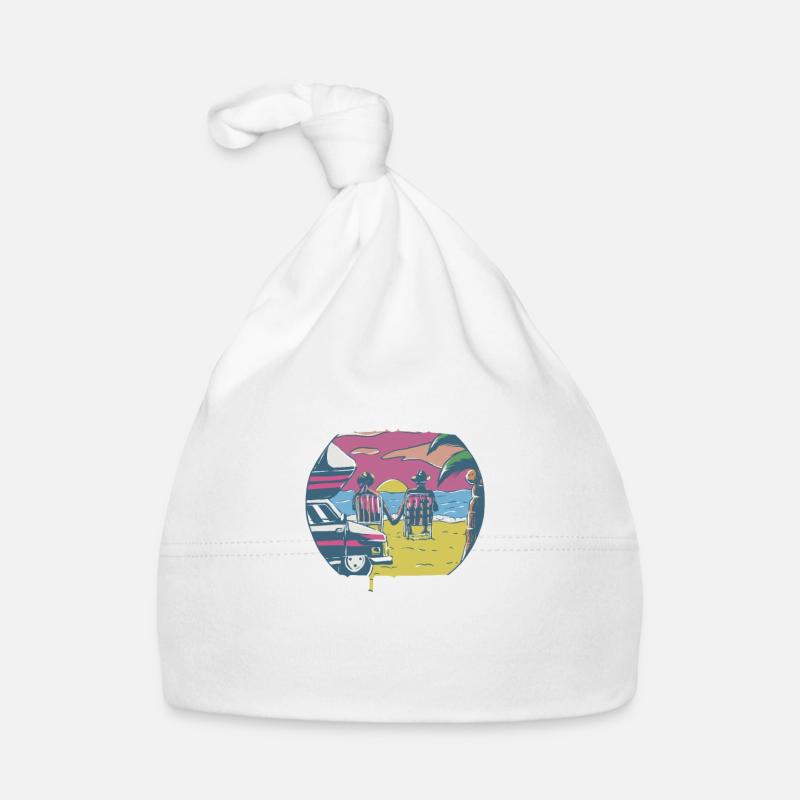 Hawaï - Bonnet bio Bébé - blanc