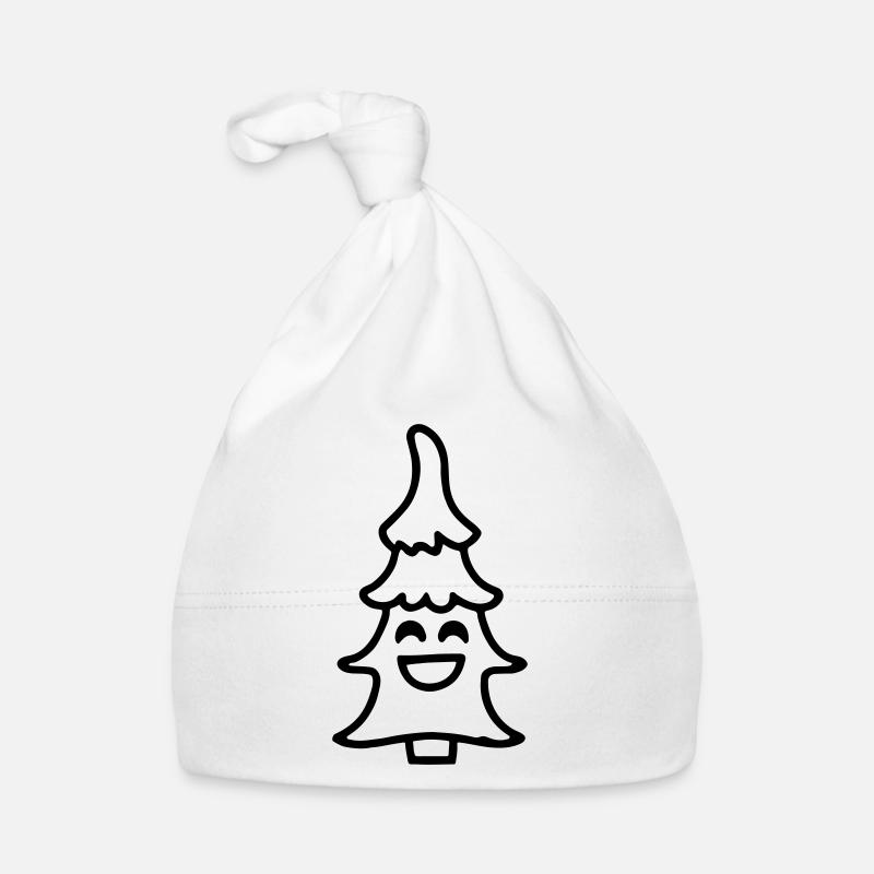 Christmas tree smile Christmas tree Christmas Organic Baby Cap
