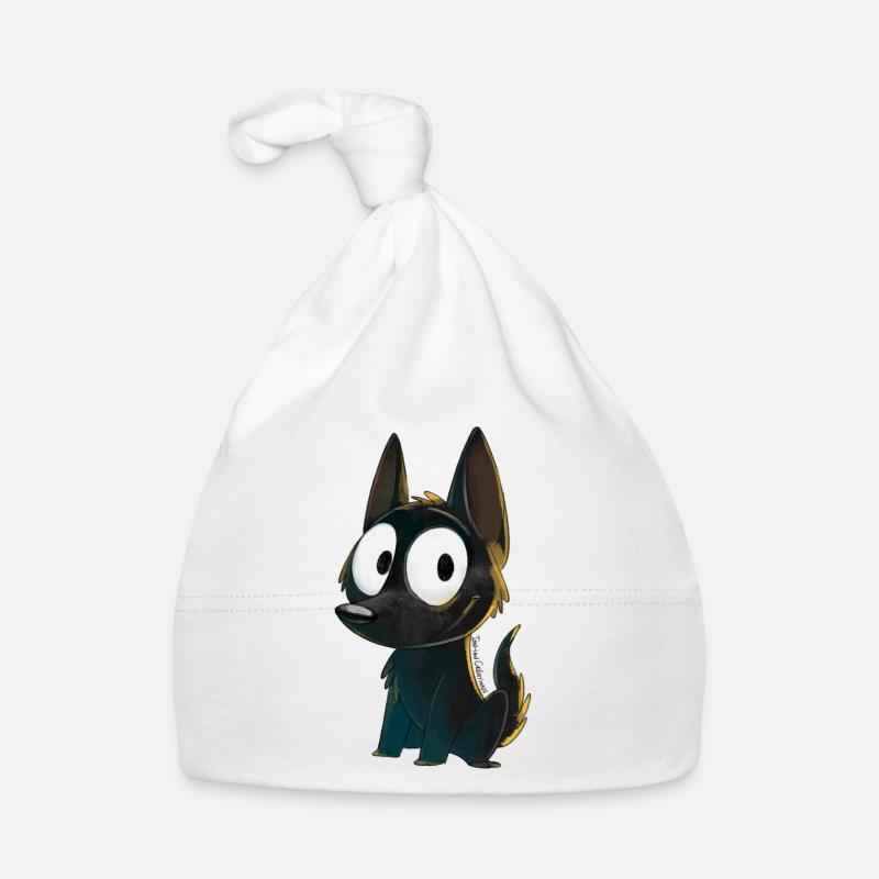 Schwarzer Kelpie Baby Bio-Mütze