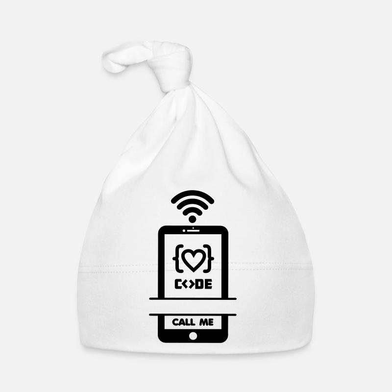 Codiste Appelez-moi code téléphone coeur Bonnet bio Bébé