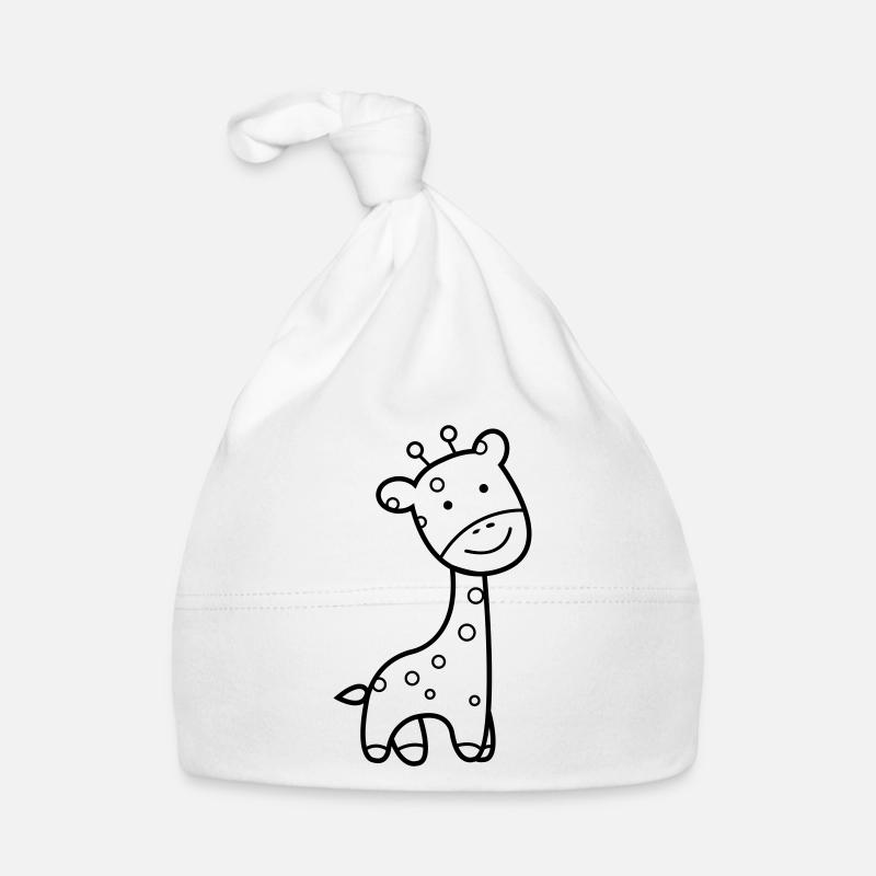 Giraffe - Baby Bio-Mütze - Weiß