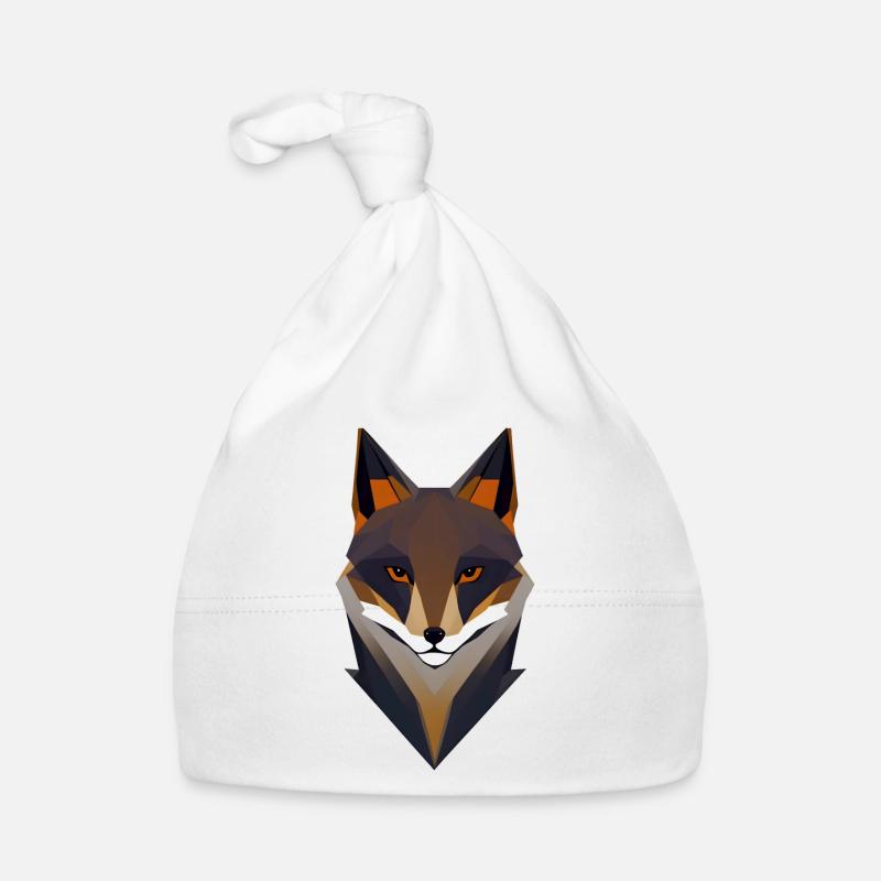 Geometric Fox Organic Baby Cap