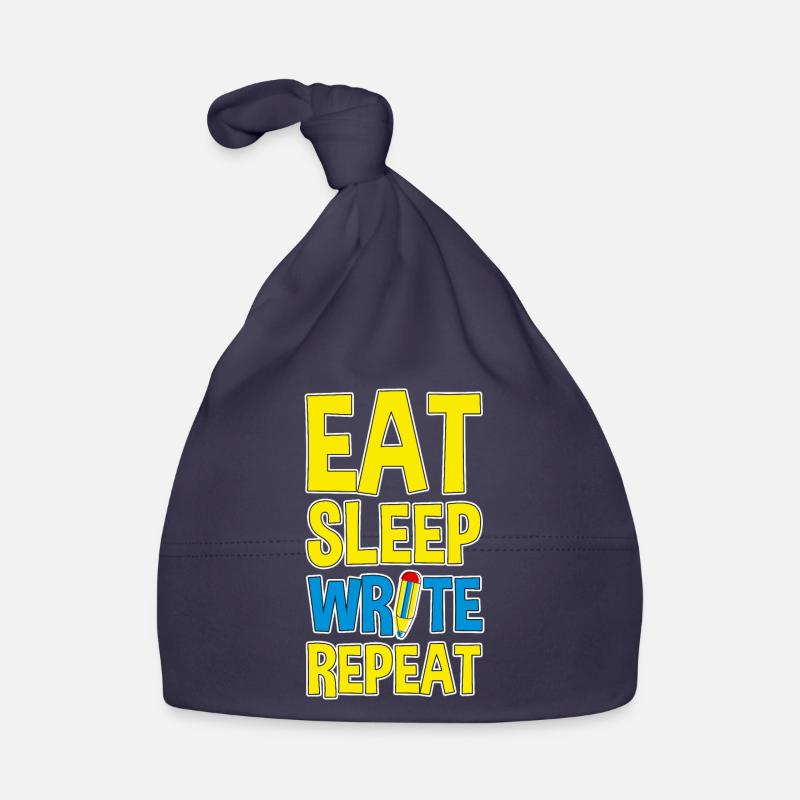 Eat Sleep Write Repeat 4 Organic Baby Cap