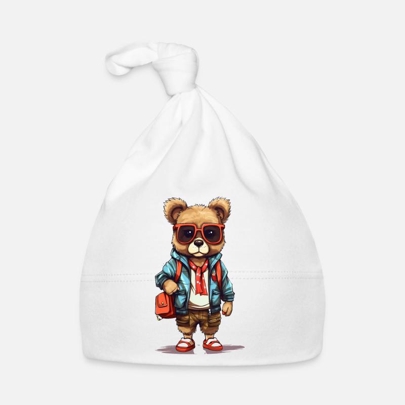 Dessin animé Mignon Ours Bonnet bio Bébé