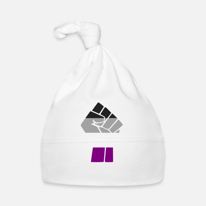 Pride Asexual Pride Fist Design for Equality Organic Baby Cap