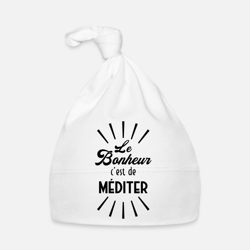 Le Bonheur c'est de méditer Bonnet bio Bébé
