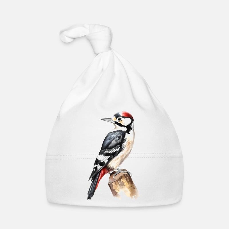 Buntspecht Vogel Specht Wald Tier Baby Bio-Mütze