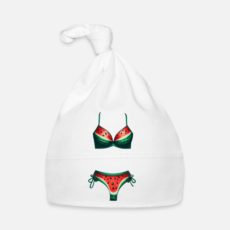 Chemise de bikini pastèque Cadeau pastèque Bonnet bio Bébé