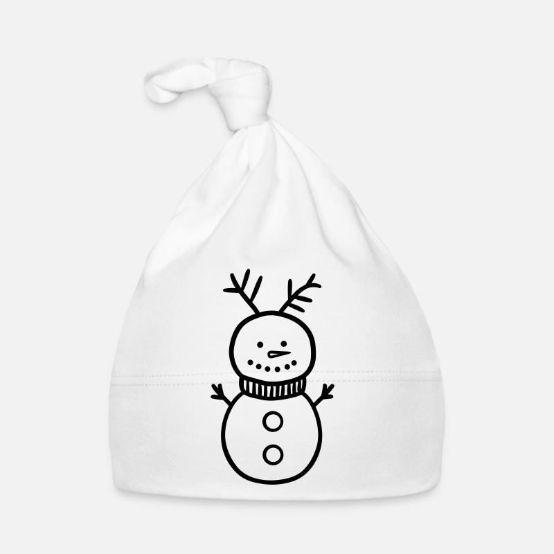 Schneemann Baby Bio-Mütze