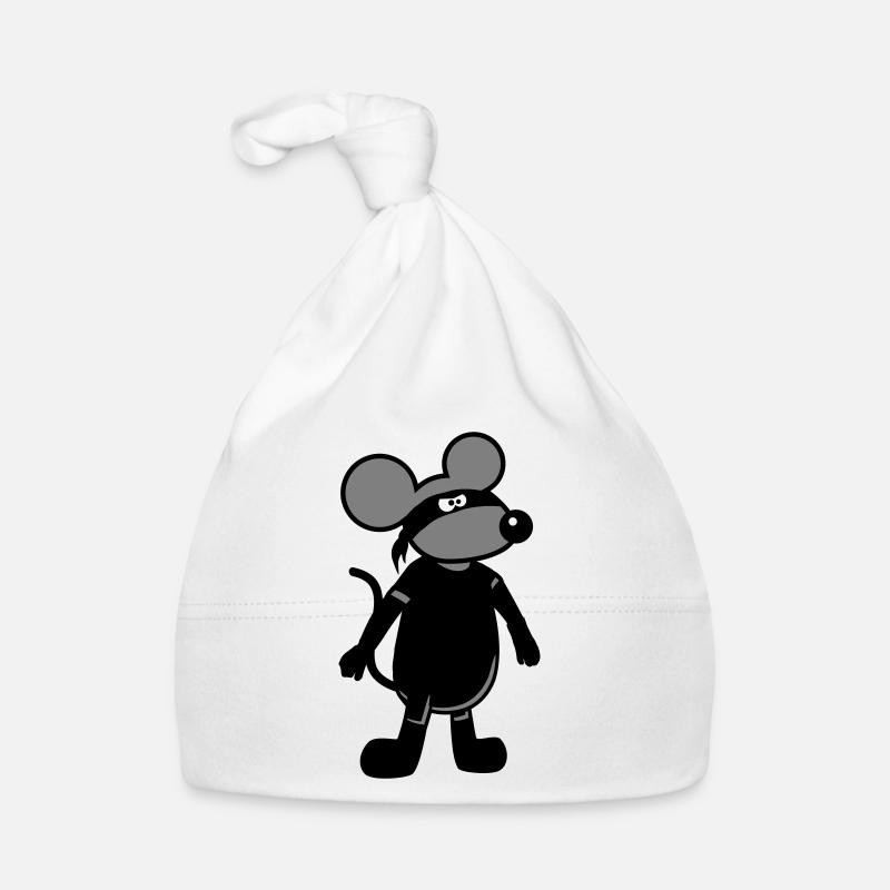 Mouse Evil Robber Ninja Raid Thief Burglar Organic Baby Cap