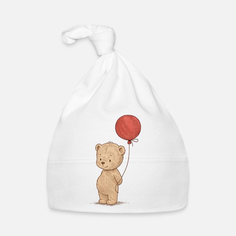 Mignon amant de l’ours avec ballon Bonnet bio Bébé