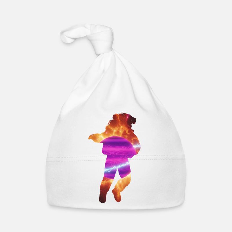 Leap through Neon Nebula Organic Baby Cap
