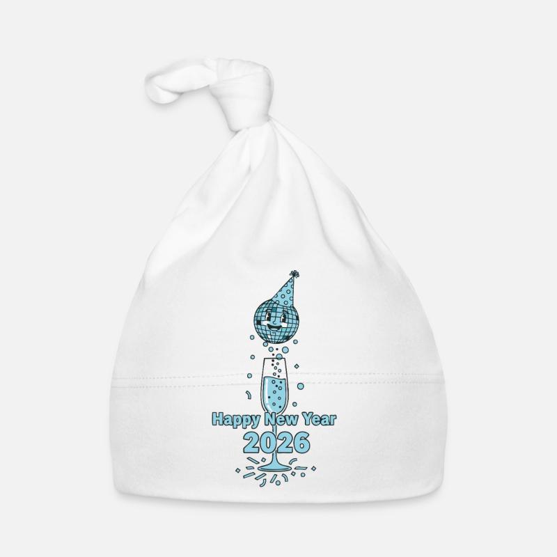 Bonne année 2026 Conception de fête Bonnet bio Bébé