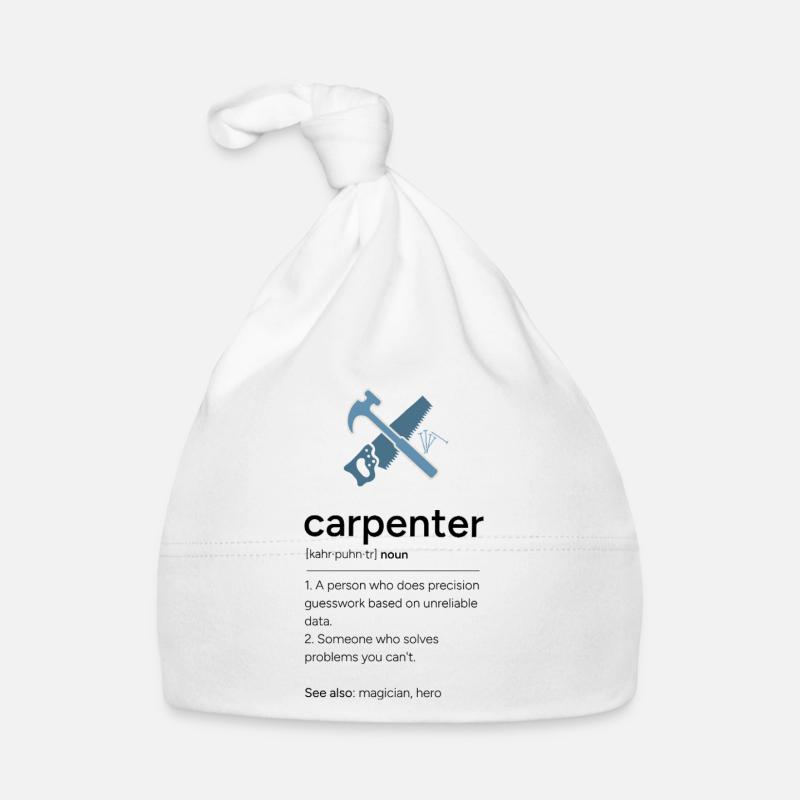 Carpenter Definition with Tools Organic Baby Cap