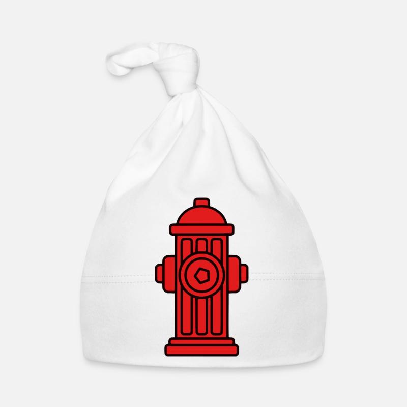 Classic Bold Red Fire Hydrant Organic Baby Cap