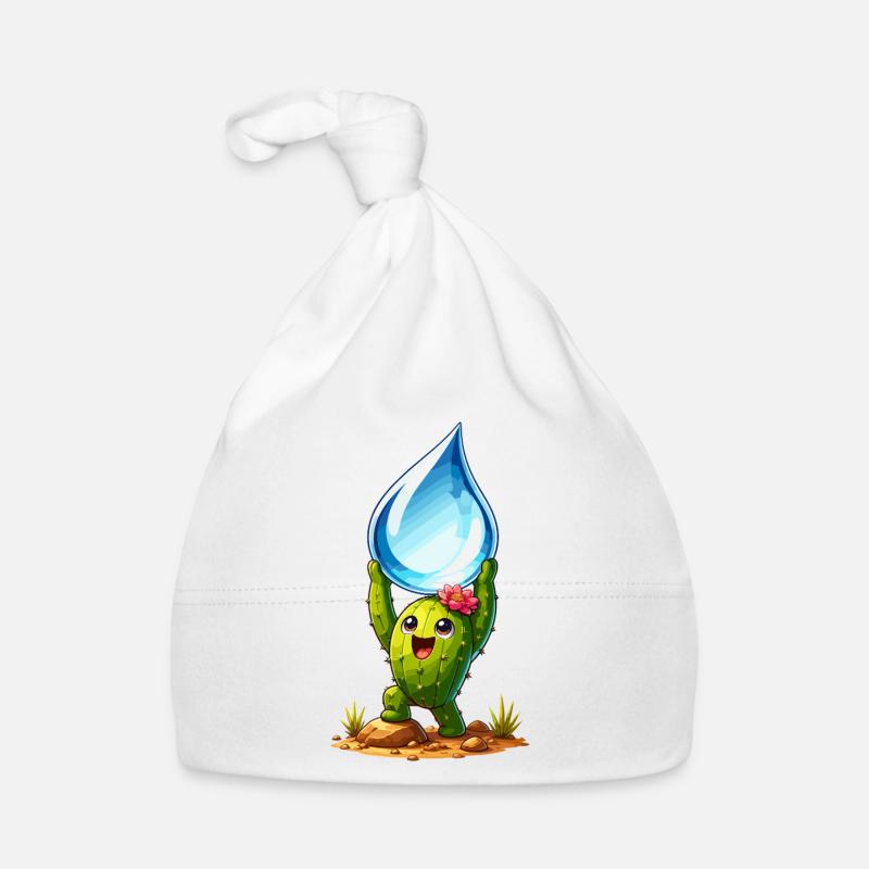 Cactus with Wasserklaer drops Organic Baby Cap