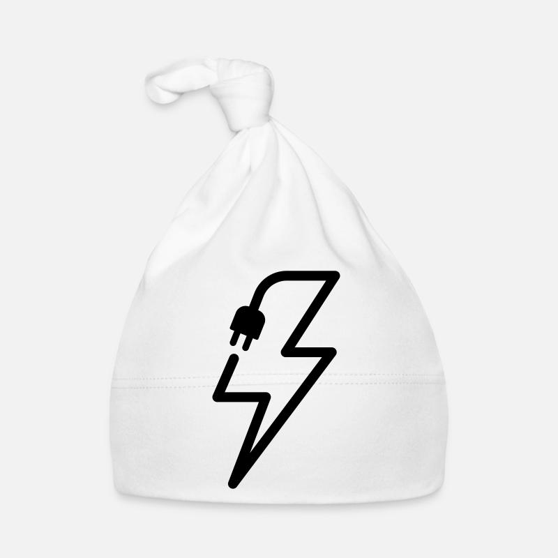 Electrician Lightning Plug Power Icon Organic Baby Cap