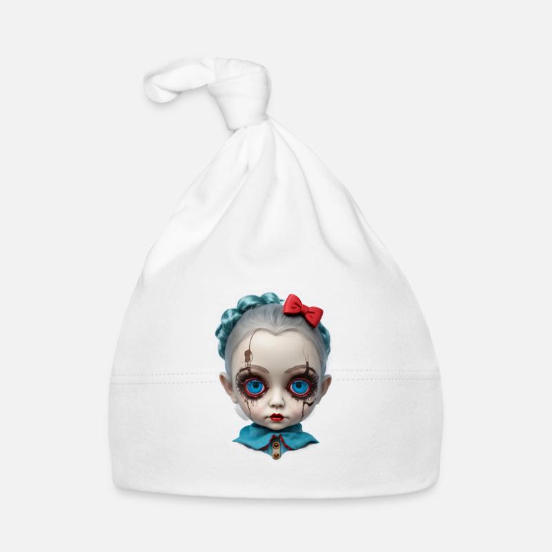 Halloween Spooky Doll Organic Baby Cap