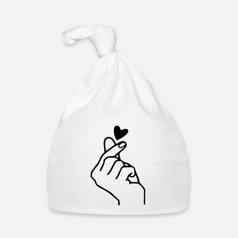 claquer la main avec coeur Bonnet bio Bébé
