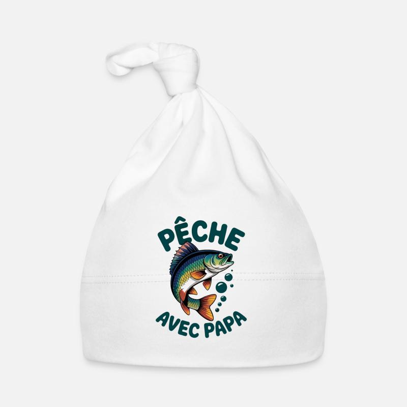 Pêcher avec papa. Perche sautante Bonnet bio Bébé