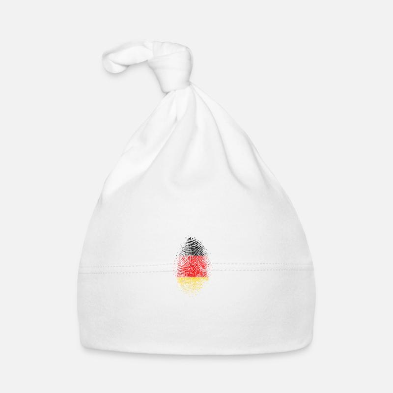Empreinte digitale du drapeau de l'Allemagne Bonnet bio Bébé
