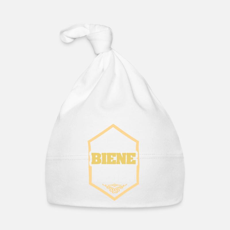 Cadeau pour abeille - Bonnet bio Bébé - blanc