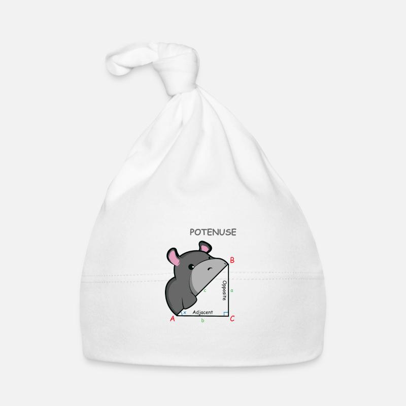 Hippopotenuse De Mathe-Genie Cadeau Bonnet bio Bébé