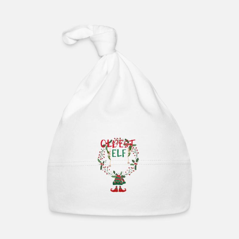 Ich bin der älteste Elf Family Matching Weihnachts Baby Bio-Mütze