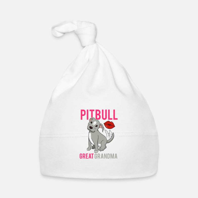 Pitbull Urgroßmutter Vintage Zitat Pit Bull Terrie Baby Bio-Mütze