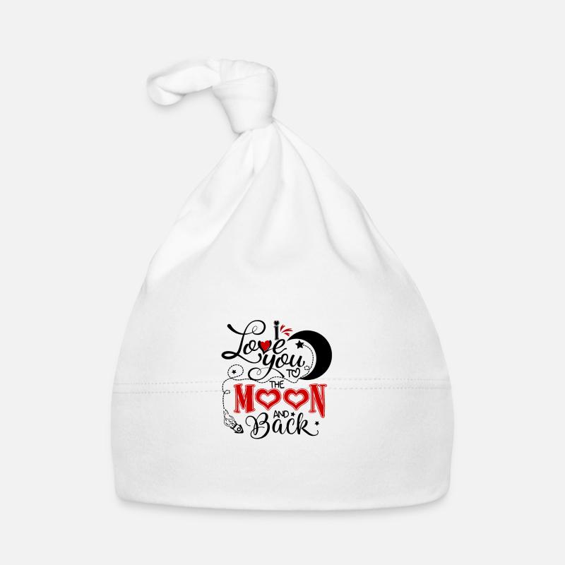 Drôle de citation douce je t’aime à la lune et Bonnet bio Bébé