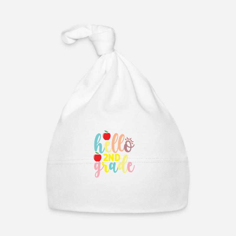 Hello 2nd Second Class Back to School Tie Dye Girl Organic Baby Cap
