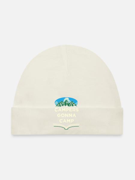Campers will camp summer vacation tropical trip - Organic Baby Cap - white - Front