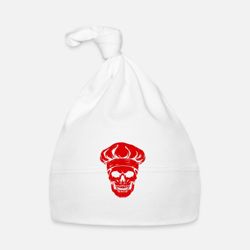 Cook Skull Skeleton Chef Organic Baby Cap