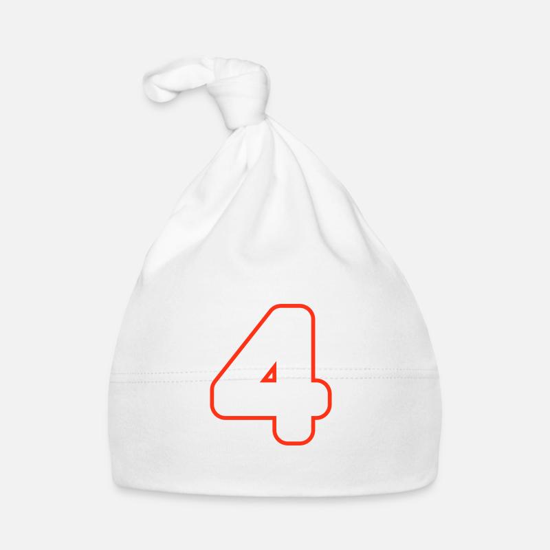 4 Zahl symbol Baby Bio-Mütze
