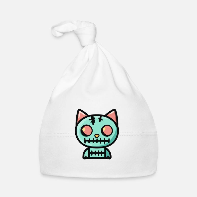 Chat Halloween Drôle Bonnet bio Bébé