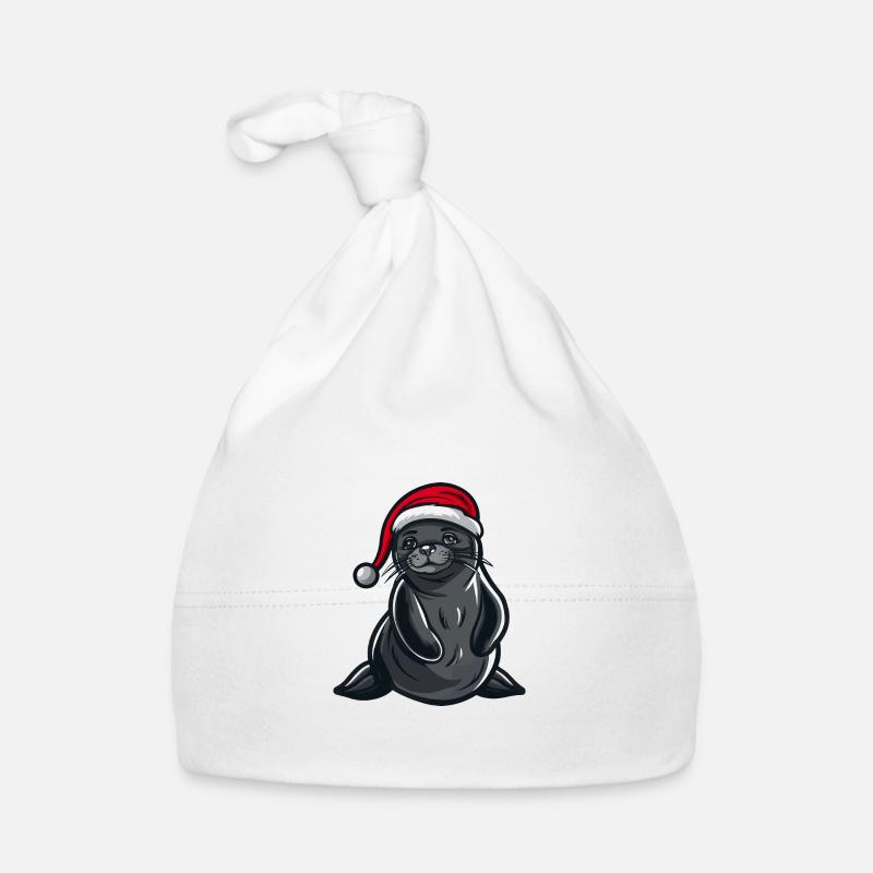 Noël de l’animal du phoque Bonnet bio Bébé