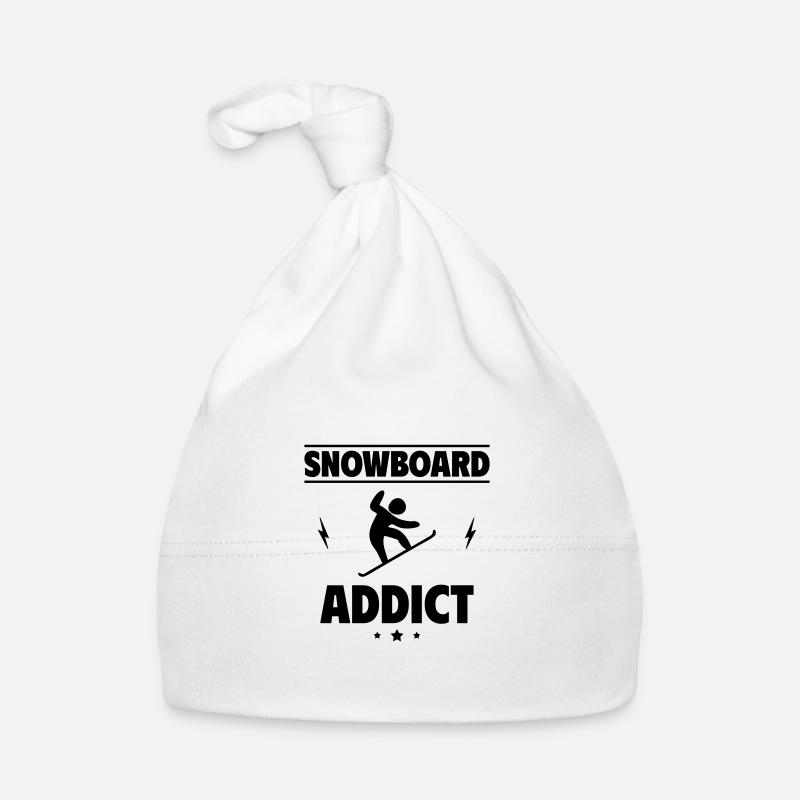 Addicted to snowboarding Organic Baby Cap