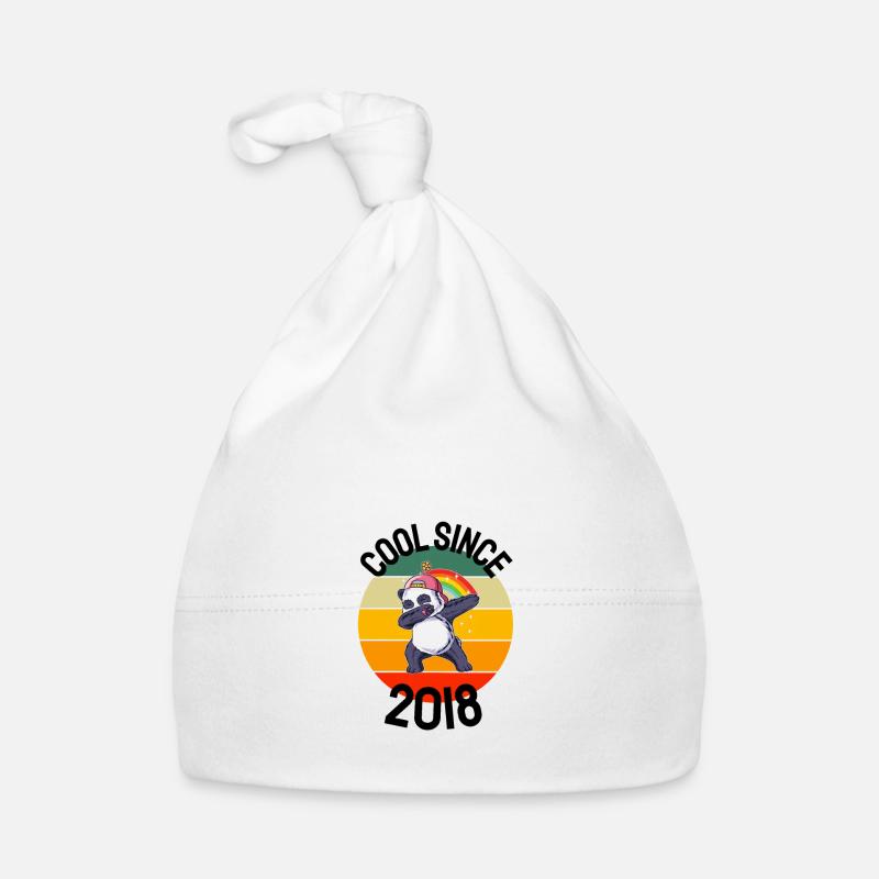 Cool seit 2018 Retro Dabbing Panda 4. Geburtstag Baby Bio-Mütze