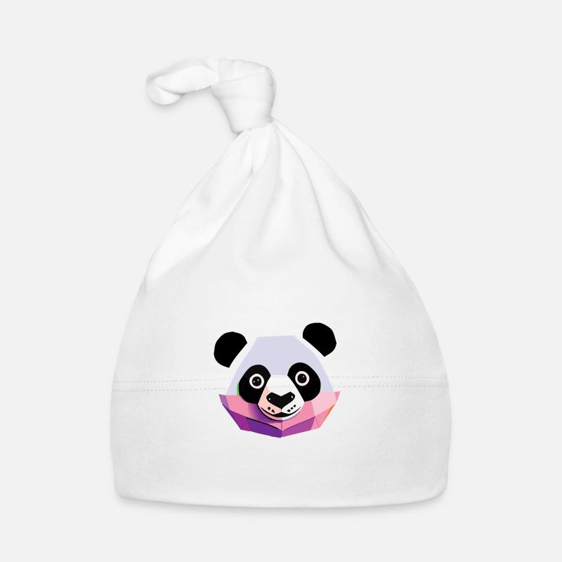 Panda Low Poly Baby Bio-Mütze