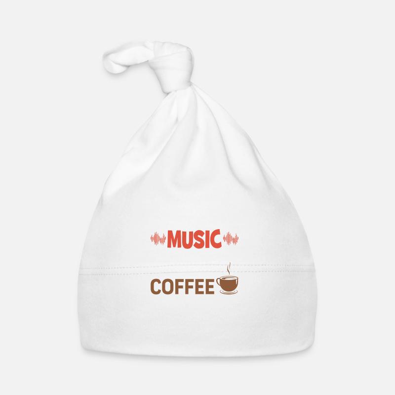 Music solves my problems, coffee solves the rest Organic Baby Cap