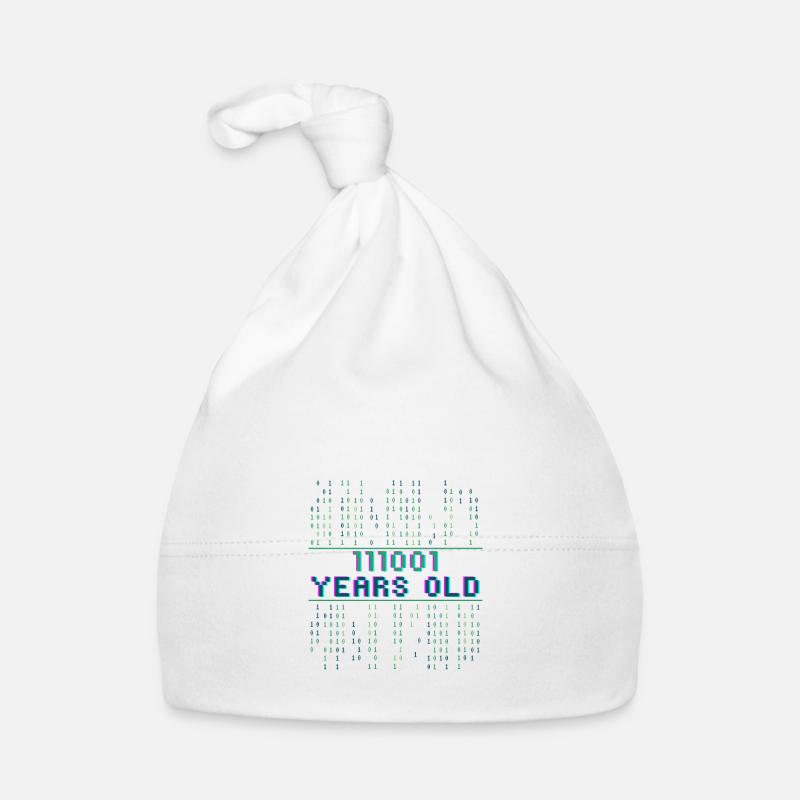 57th Birthday 57 years old Binary Code Coder Organic Baby Cap