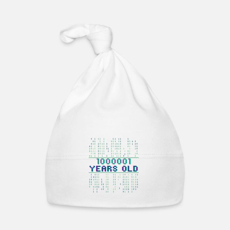 65th Birthday 65 years old Binary Code Computer Science Organic Baby Cap