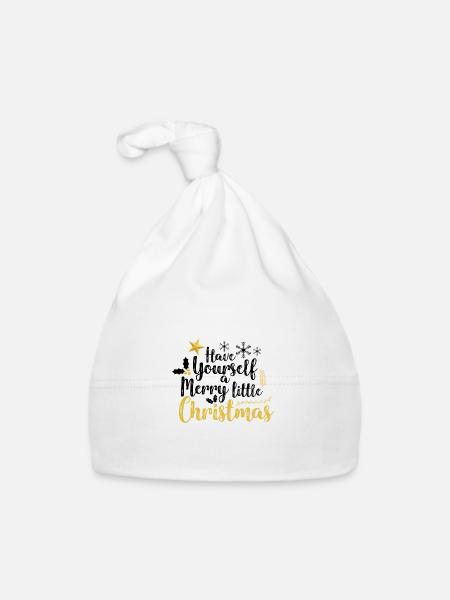 PASSEZ UN JOYEUX PETIT NOËL - Bonnet bio Bébé - blanc - Devant